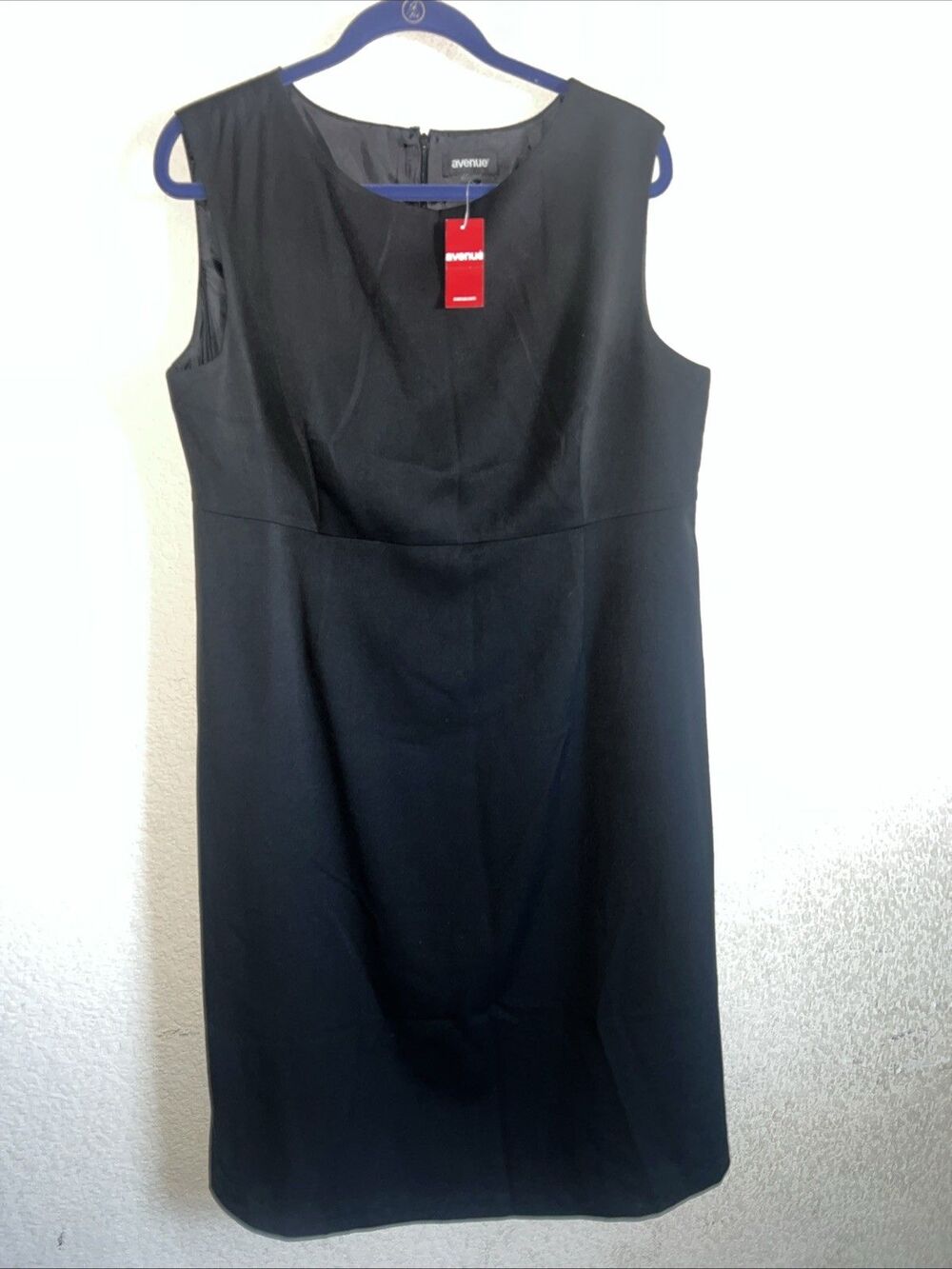 Avenue Black Tank Dress A Line 16 Work Minimalist Sexy Stretchy New Elegant